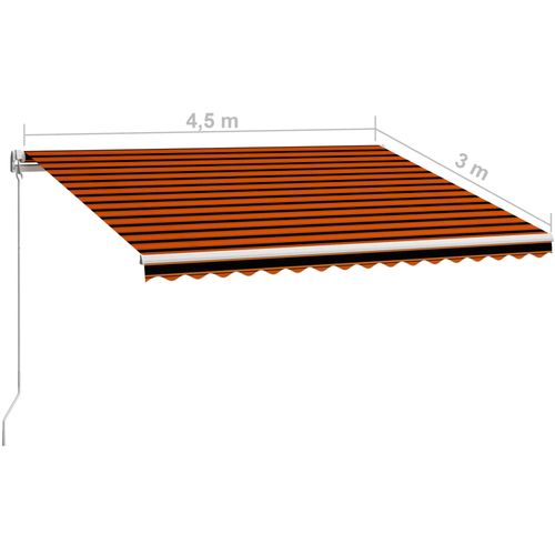 Tenda na ručno uvlačenje 450 x 300 cm narančasto-smeđa slika 44