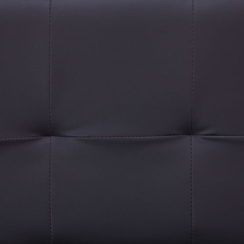 Kauč na razvlačenje od umjetne kože s dva jastuka smeđi slika 16