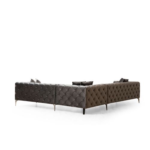 Atelier Del Sofa Kutna garnitura, Antracit, Como Left - Anthracite slika 6