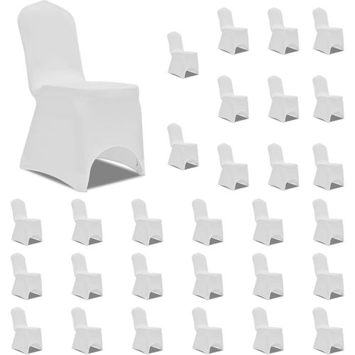 Navlake za stolice rastezljive bijele 30 kom slika 14