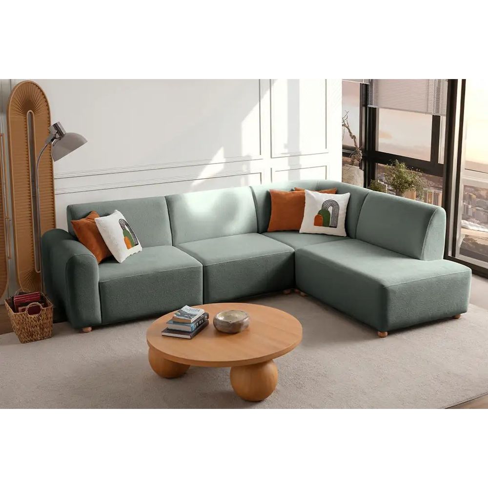 Ugaona Sofa S-Loft Right - boja: morska zelena slika 2