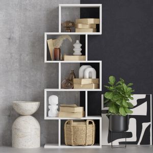 Meric - White White Bookshelf