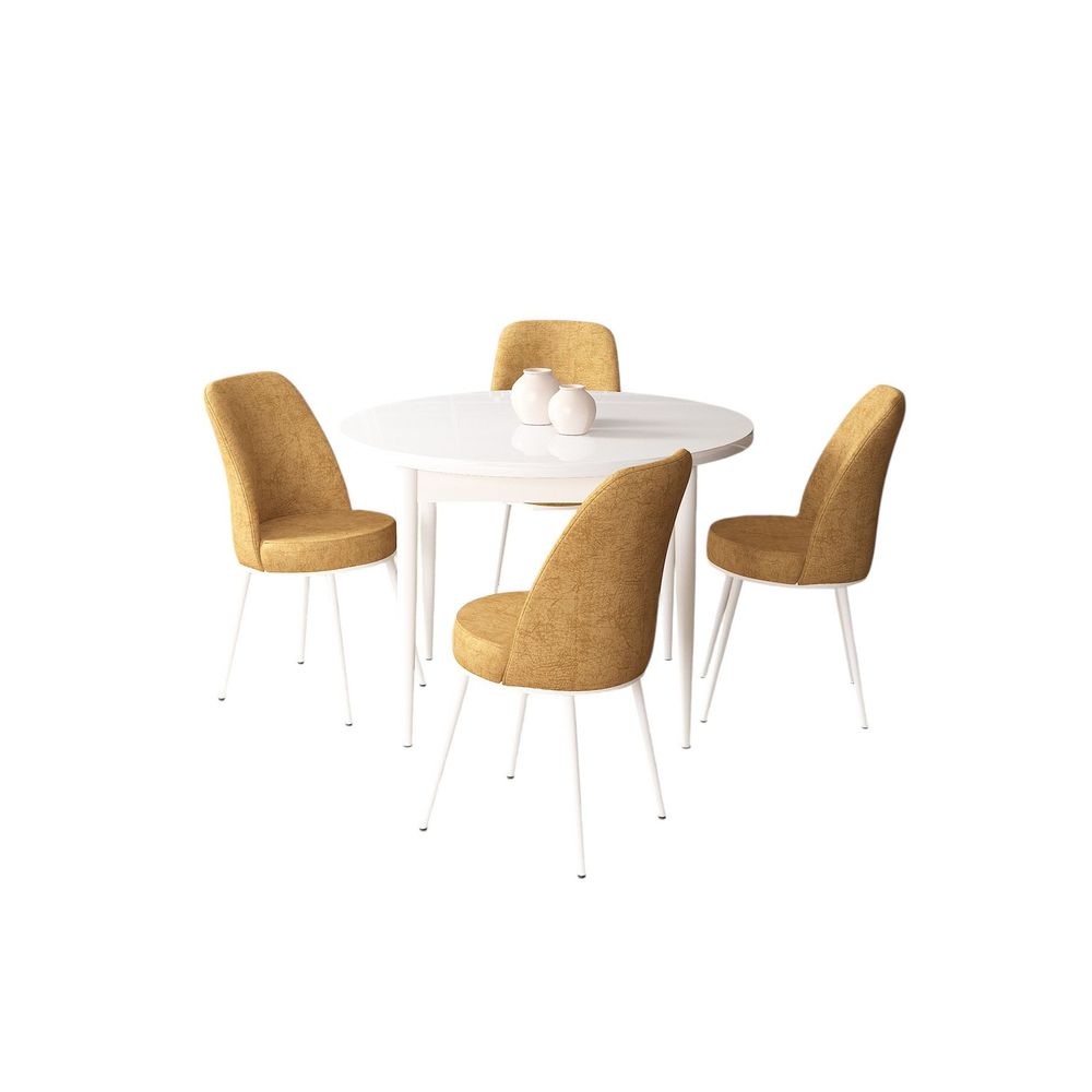 Cappuccino Trpezarijski Sto i Stolice Set (5 Komada) slika 2