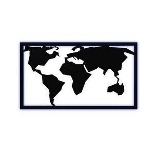 Wallity Ukrasna LED rasvjeta, World Map 2 - Blue