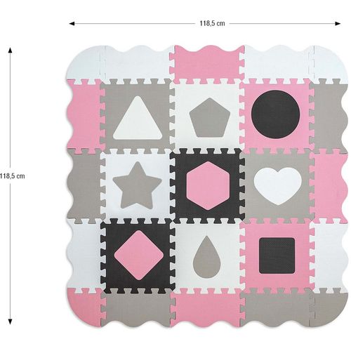 Jolly pjenasta prostirka pink siva 25 elemenata slika 4