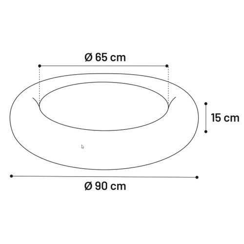 JASTUK KREMS OKRUGLI TAMNO PLAVI fi 90cm slika 2