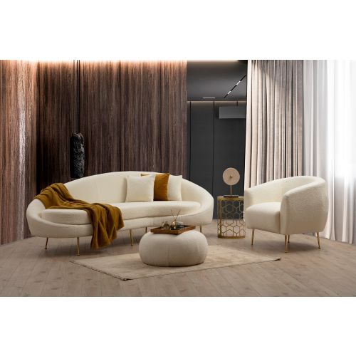 Atelier Del Sofa Trosjed, Krem, Eses - Cream Bouclett slika 2