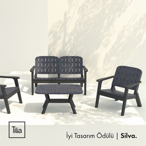 Tilia Baštenska garnitura Silva Charcool-Anthracite slika 2