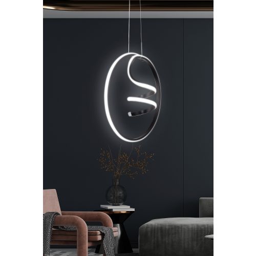 Orionis Black-White Light Black Chandelier slika 2