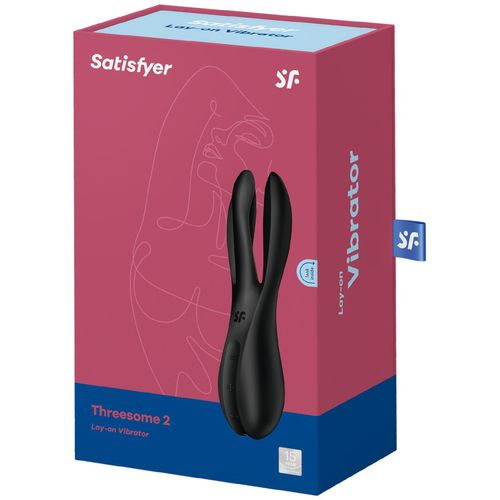 Stimulator klitorisa Satisfyer Threesome 2, crni slika 1