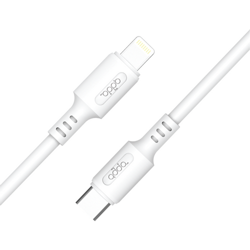 Kabel ADDA USB-301-WH, Fusion Charge+Data, Type-C na 8pin, PD 20W, Premium TPE, 1.2m, bijeli slika 1
