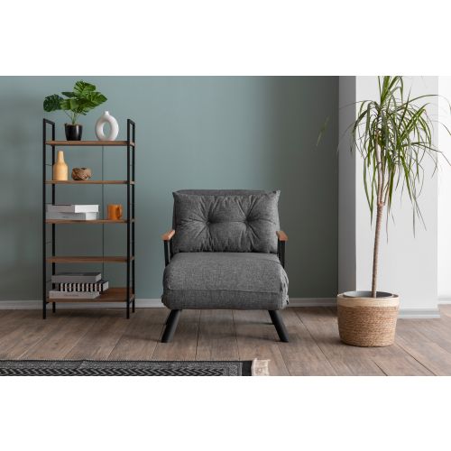 Atelier Del Sofa Sando Single - Jednosedni Sofa-Krevet u Svetlo Sivoj Boji slika 1