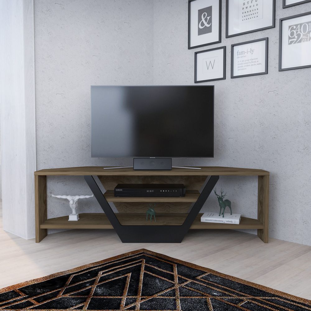 Sares - Crni TV Stalak od Hrasta slika 1