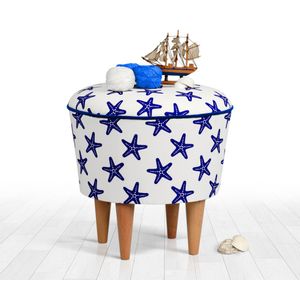 Cunda v3 - Blue, White Blue
White Pouffe