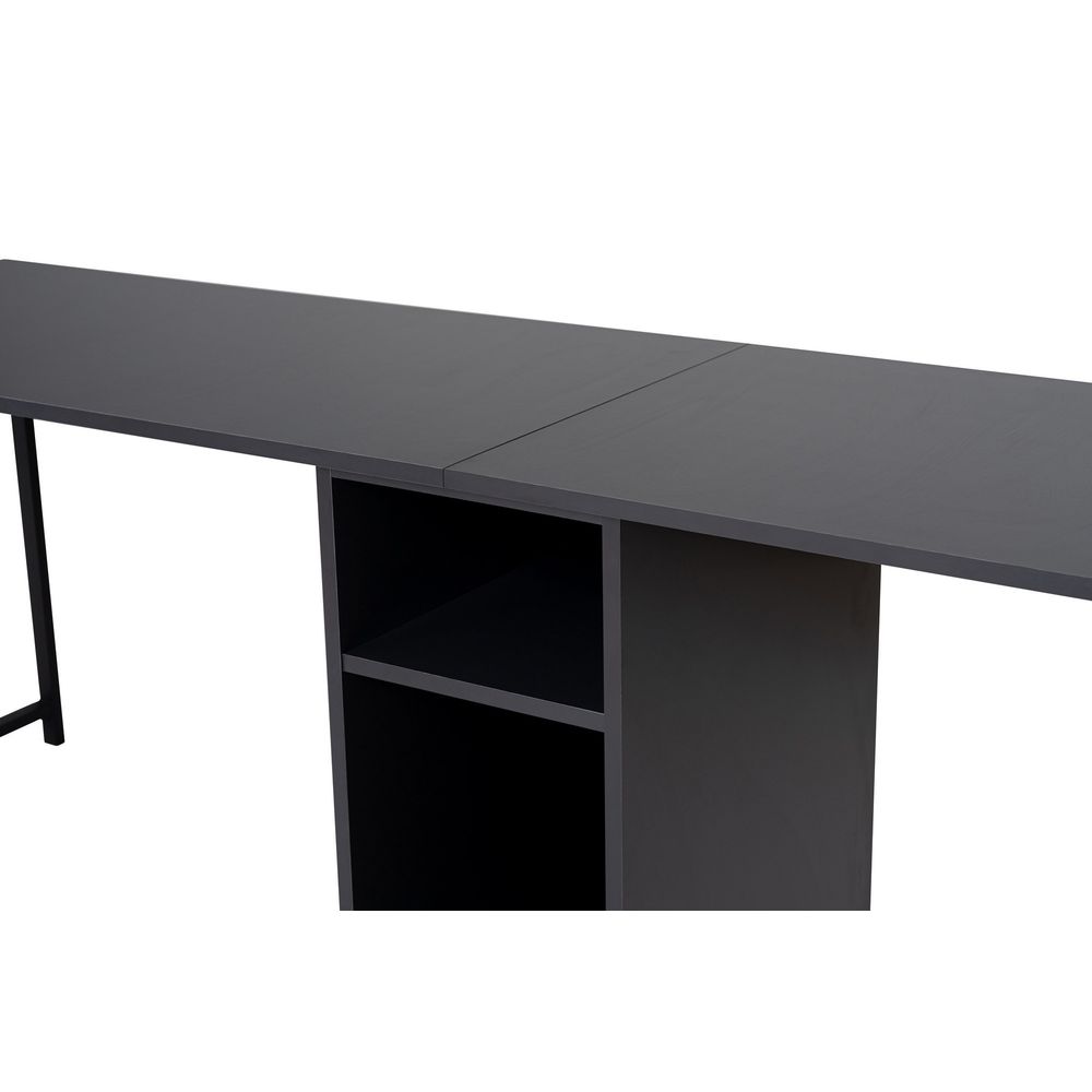 Twin Study Desk - Antracit, Crni Antracit slika 7