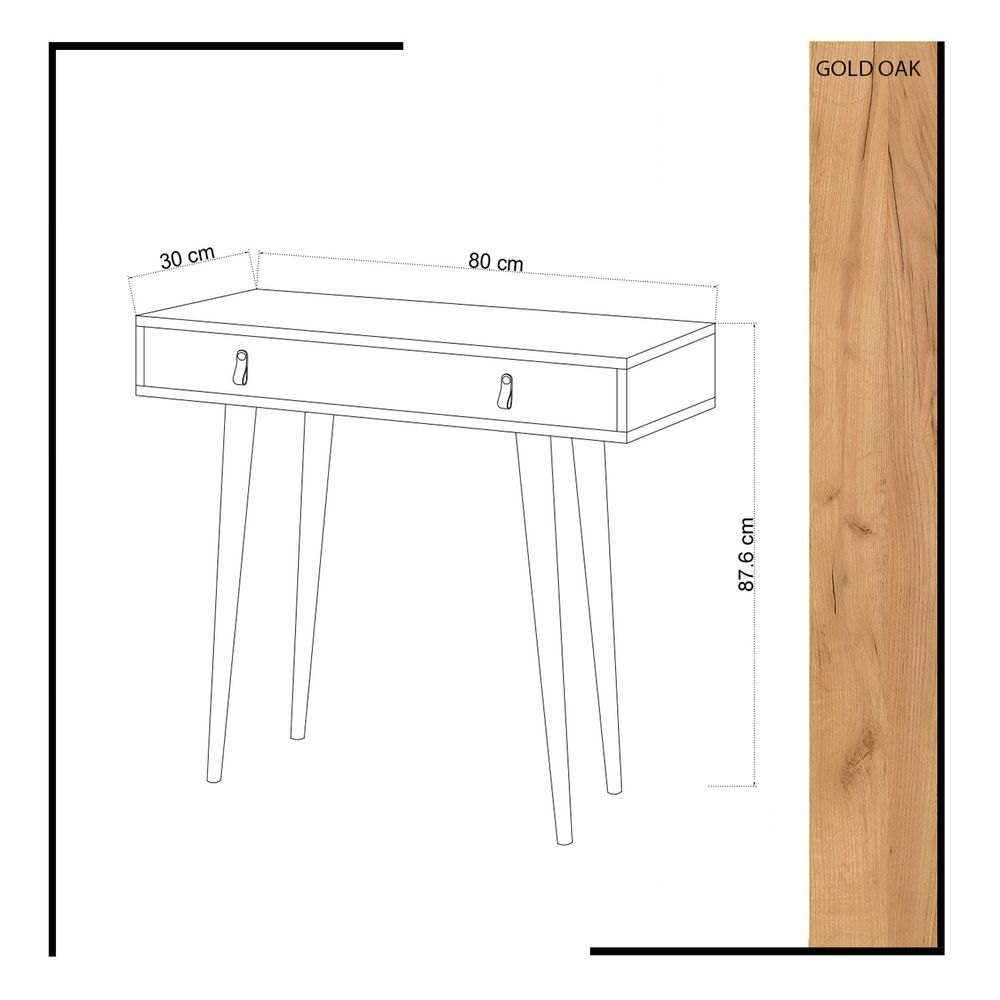 Sideboard Dokka u bojama hrasta i bijele slika 4