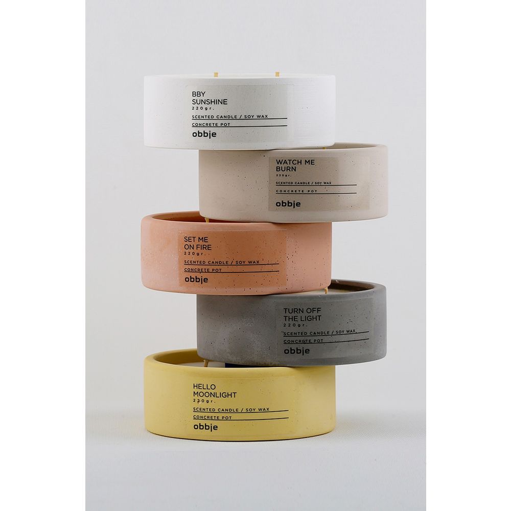 Candle Watch Me Burn Flat Beige slika 2