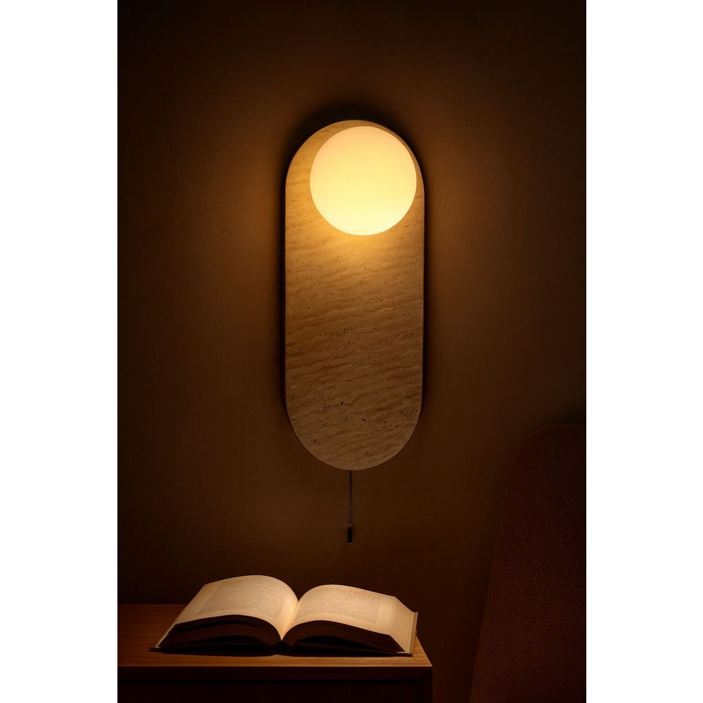 Zidna Lampa Tor-Bell, boje: Bež, Bijela slika 2