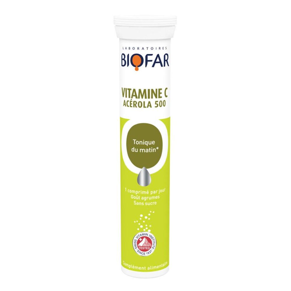 Biofar Vitamin C Acerola 500 mg Šumeće tablete dodatak ishrani za imunitet slika 1
