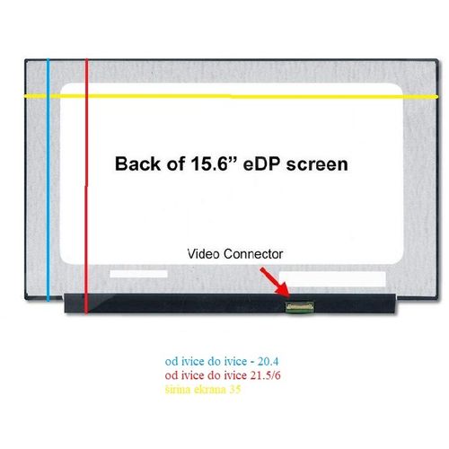 LED Ekran za laptop 15.6 SLIM 30 FHD IPS KRAĆI bez kacenja slika 4
