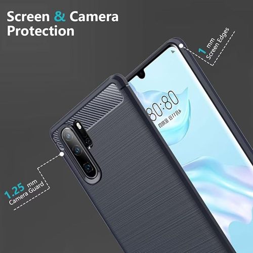 Techsuit Carbon Silicone maska za Huawei P30 Pro – plava slika 2