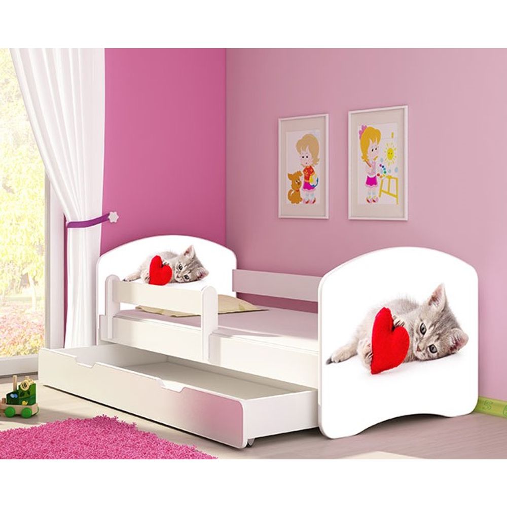 ACMA Dječiji krevet Acma II sa ladicom White - 180x80cm - Dezen 40 slika 1