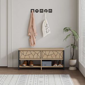 Ormar za cipele "Inola Shoe Bench" - boje: safir i hrast