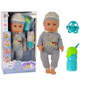 Lutka beba s bočicom i dudom u pidžami bambi