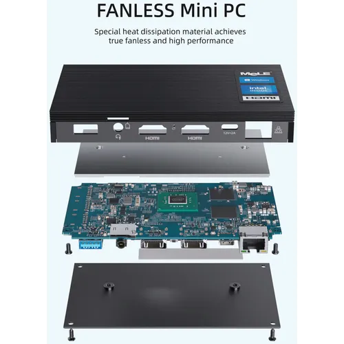 Mini PC MELE Quieter 2Q fanless Win11 Pro slika 8