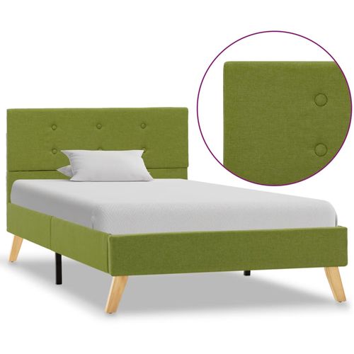 Okvir za krevet od tkanine zeleni 100 x 200 cm slika 24