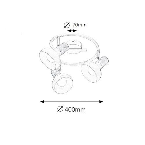 Rabalux Holly spot E14 3x40W,bela Spot rasveta slika 3