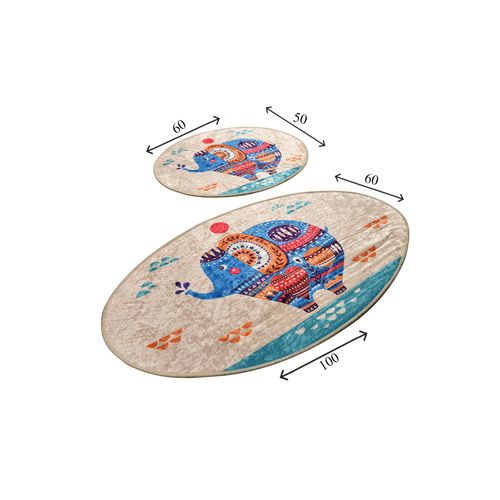 Etnic Multicolor Bathmat Set (2 Pieces) slika 3