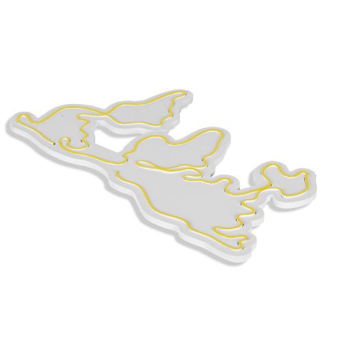 Wallity Ukrasna plastična LED rasvjeta, World Map - Yellow slika 7