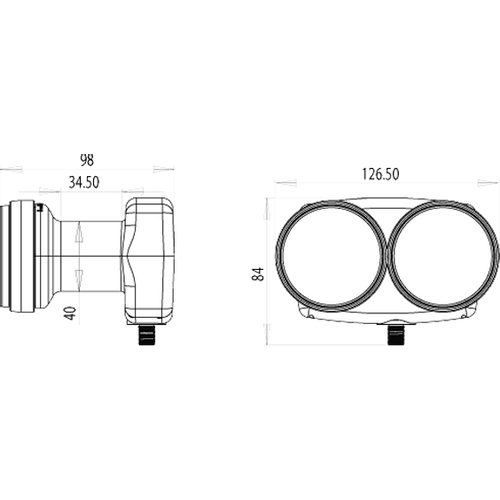 Inverto LNB,Monoblock 2 satelita na 1 prijemnik,raspon 6°,sum: 0.2dB - IDLB-SINM40-MNOO6-8PP slika 2