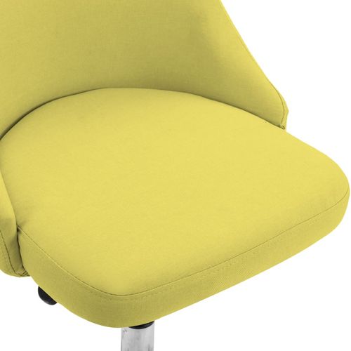 Uredske stolice od tkanine s kotačima 2 kom žute slika 34
