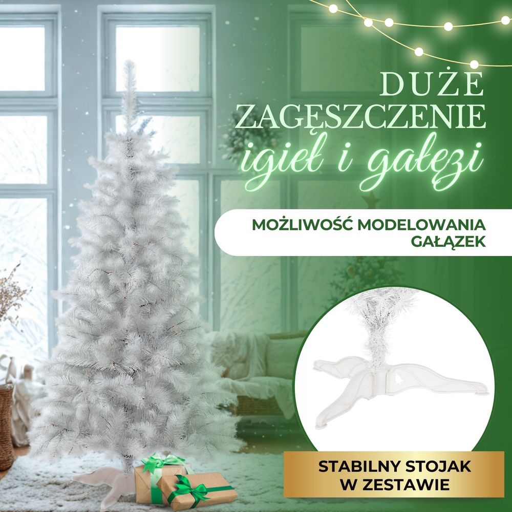 Ct0231 bijela božićna drvca od jele 220 cm slika 6