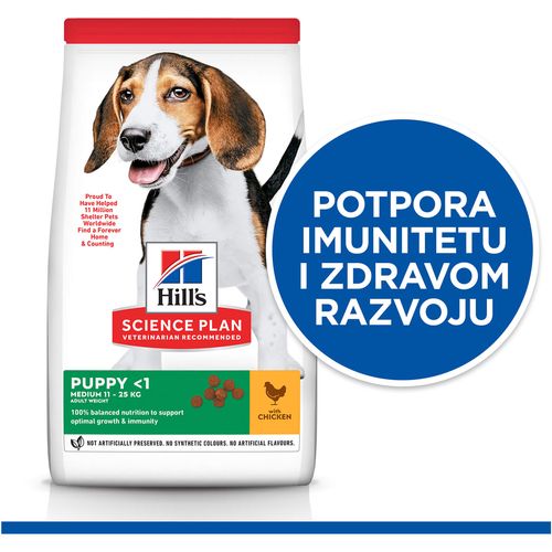 Hill's™ Science Plan™ Pas Puppy Medium s Piletinom, 2,5 kg slika 2