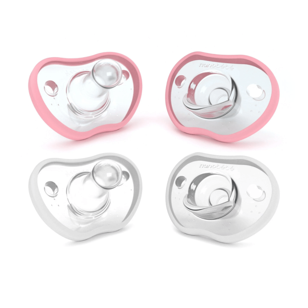Nanobébé® Duda varalica Active Flexy 4m+, 4kom - Roza/Bijela slika 1