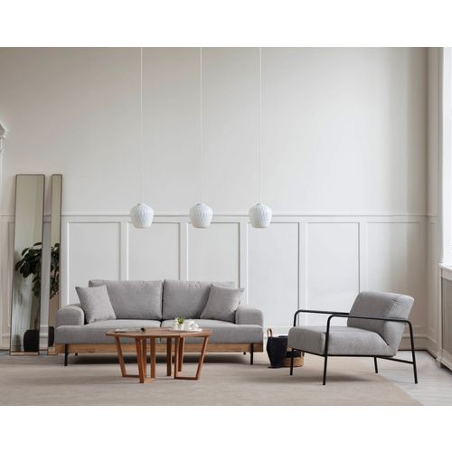 Atelier Del Sofa Trosjed, Eti Oak 3 Seater -Grey slika 1