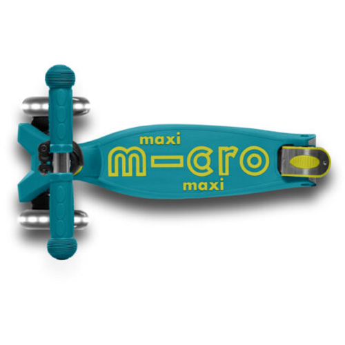 Micro Romobil Maxi Deluxe Foldable LED, Petrol Green slika 2