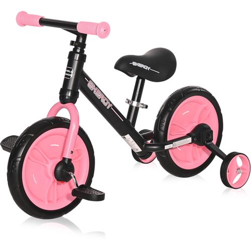 LORELLI ENERGY 2u1 Dječji Balansirajući Bicikl ili Bicikl s pedalama i Pomoćnim kotačima Black/Pink (2-4 god.) slika 1