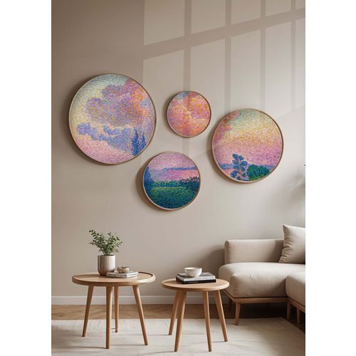 Huhu293 Multicolor Decorative Framed MDF Painting (4 Pieces) slika 1