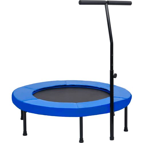 Trampolin za vježbanje s ručkom i sigurnosnim jastučićem 102 cm slika 15