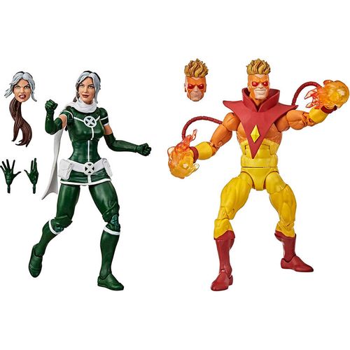 Marvel Legends Pyro and Rogue set 2 figures 15cm slika 4