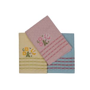 Colourful Cotton Set kuhinjskih ručnika (3 komada) Melisa , Powder, Turquoise v1