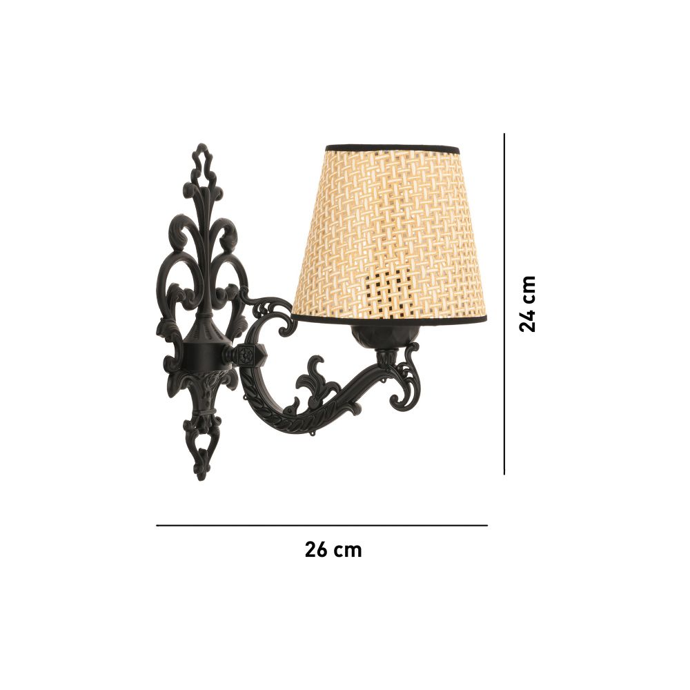 Claire Coral - Crna, Hrast Crni Zidna Lampa slika 5