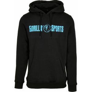 Sportski unisex duks Gorilla Sports (M / Crna-Neon tirkizna)