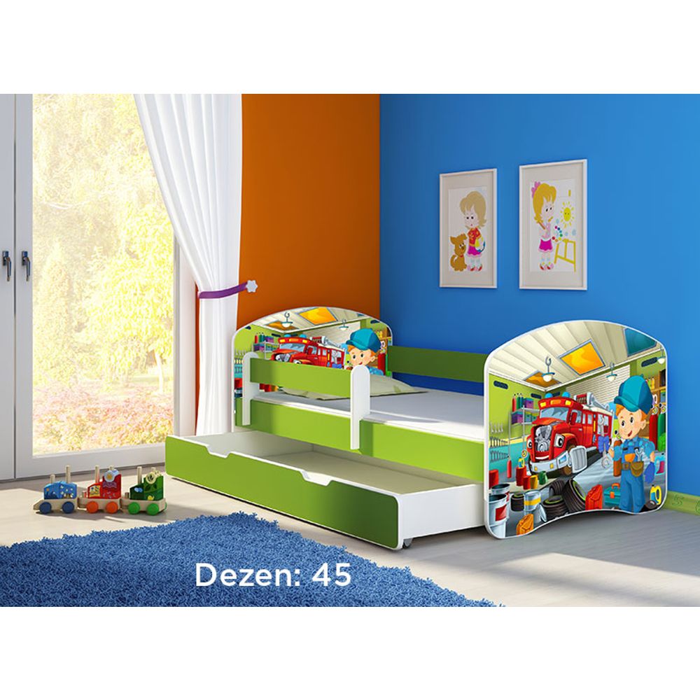 ACMA Dječiji krevet Acma II sa ladicom Green - 180x80cm - Dezen 45 slika 2