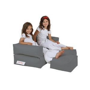 Atelier Del Sofa Vreća za sjedenje, Kids Double Seat Pouf - Fume