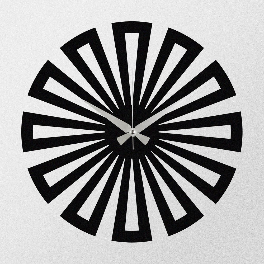 Dekorativni metalni zidni sat - Enzoclock S003 - crni  slika 4